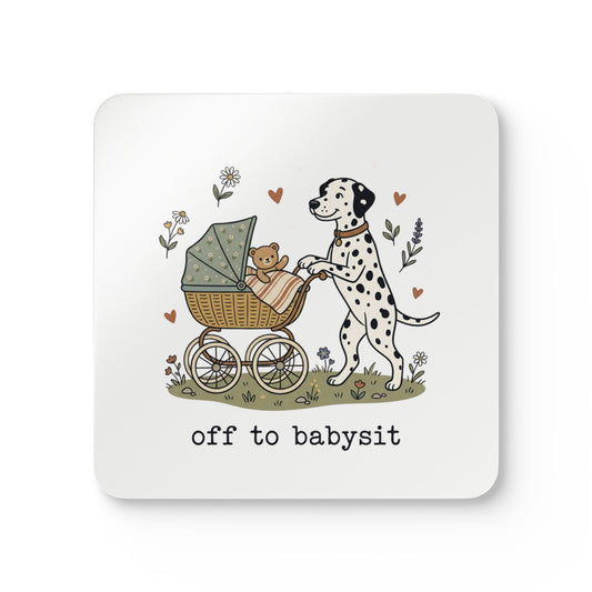 Off To Babysit - Corkwood Coaster Set