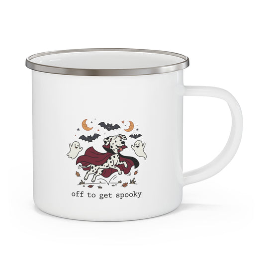 Off To Get Spooky -  Enamel Mug 12oz