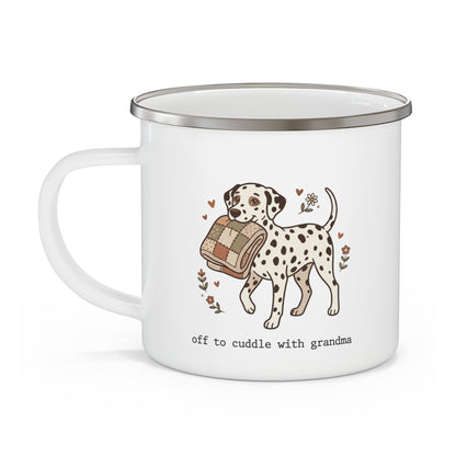 Off To Cuddle With Grandma -  Enamel Mug 12oz