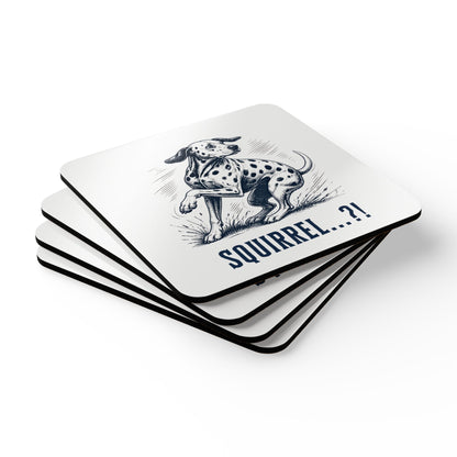 Squirrel Alarm - Corkwood Coaster Set