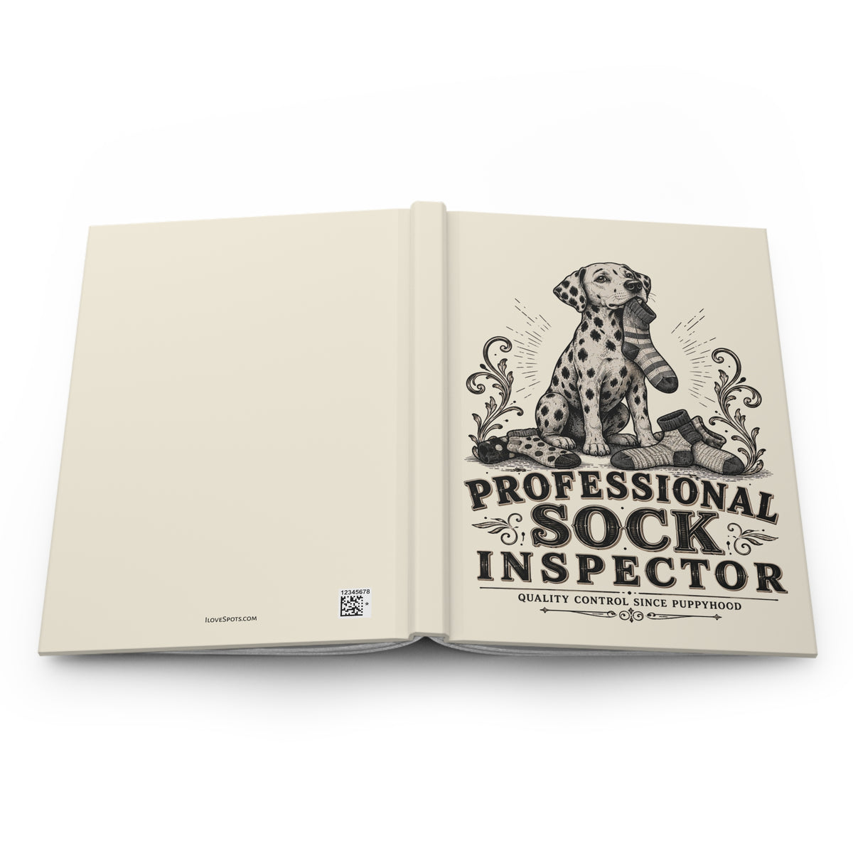 Professional Sock Inspector - Hardcover Journal - Ivory