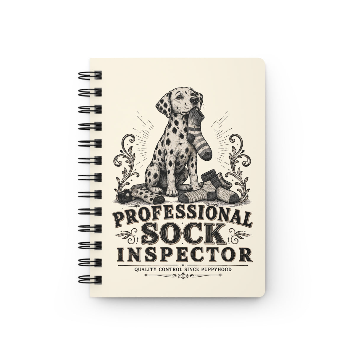 Professional Sock Inspector - Spiral Journal - Ivory