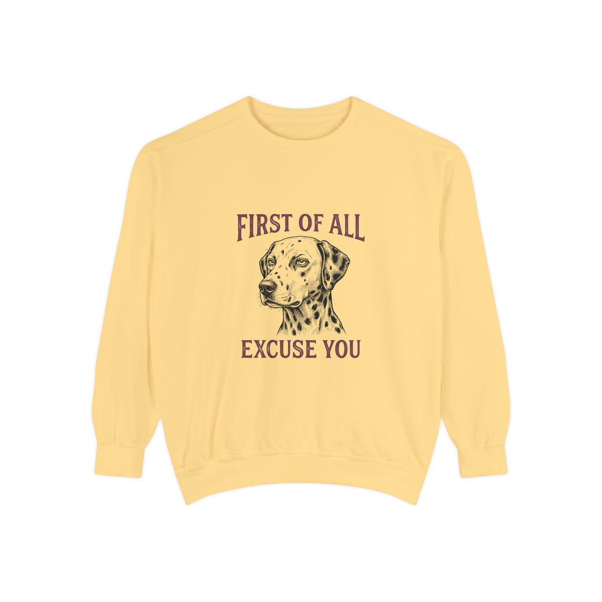 First of All Excuse You - Comfort Colors 1566 Crewneck Sweatshirt