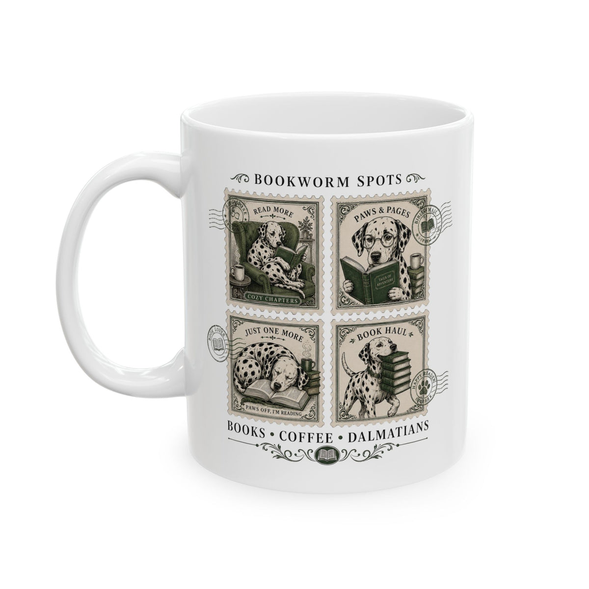Bookworm Spots -  Ceramic Mug 11oz