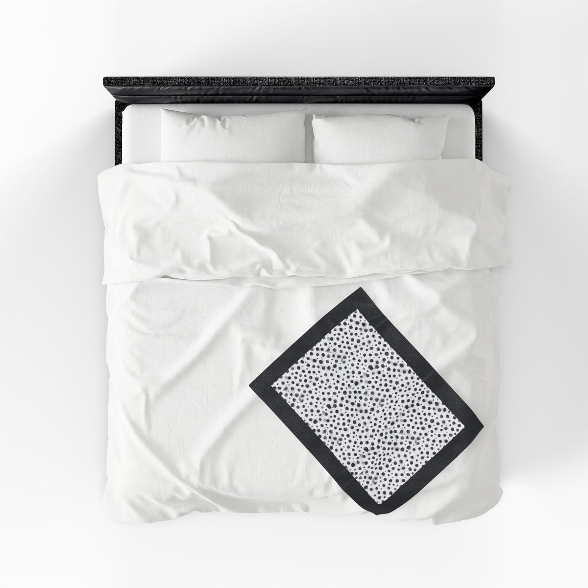 Dalmatian Black Spots Velveteen Plush Blanket