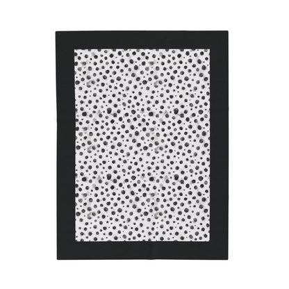 Dalmatian Black Spots Velveteen Plush Blanket