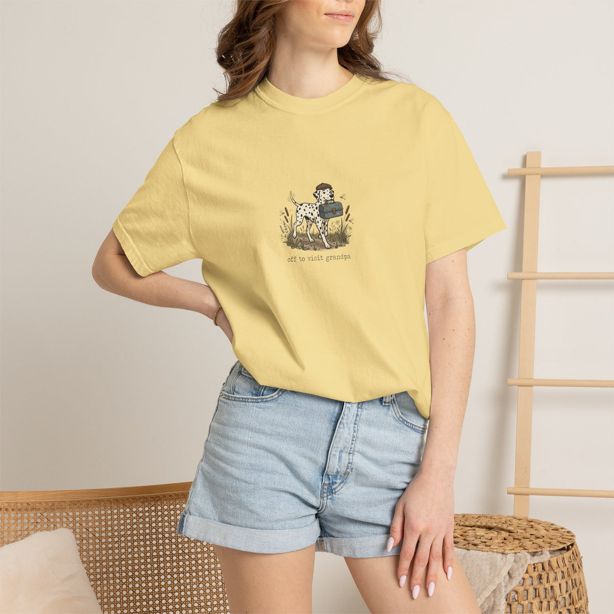 Off To Visit Grandpa - Comfort Color 1717 T-Shirt