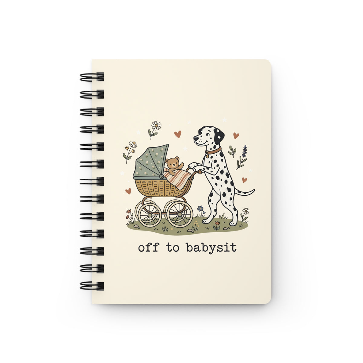 Off To Babysit - Spiral Journal - Ivory