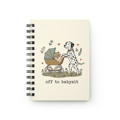 Off To Babysit - Spiral Journal - Ivory