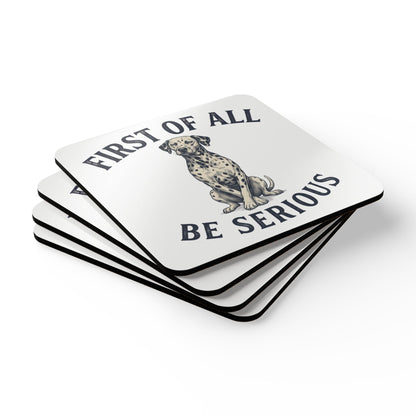 First of All Be Serious - Corkwood Coaster Set