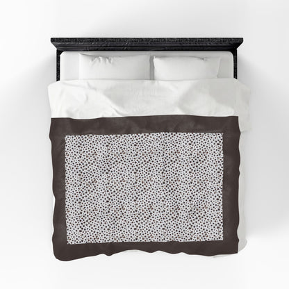 Dalmatian Liver Brown Spots Velveteen Plush Blanket