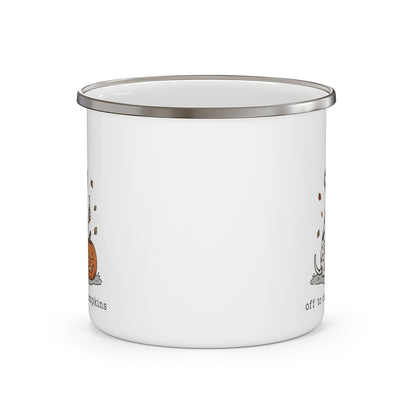 Off To Carve Pumpkin -  Enamel Mug 12oz