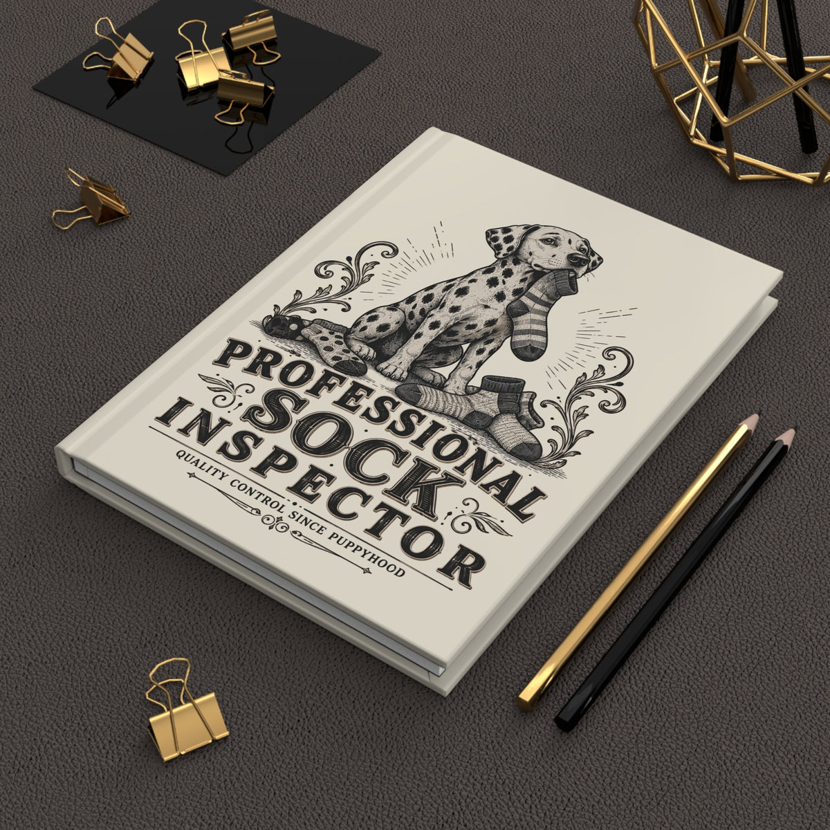 Professional Sock Inspector - Hardcover Journal - Ivory