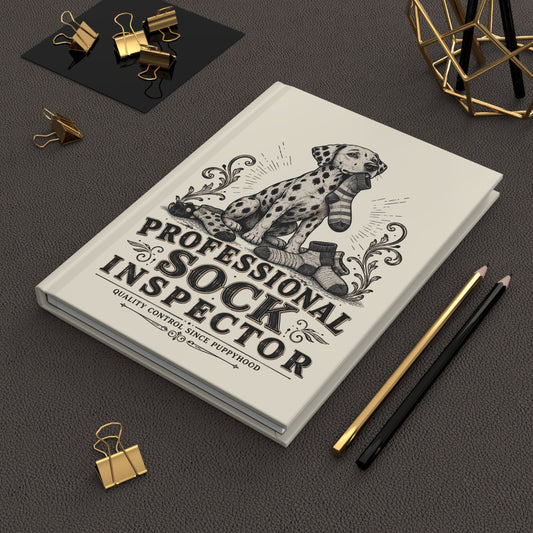 Professional Sock Inspector - Hardcover Journal - Ivory