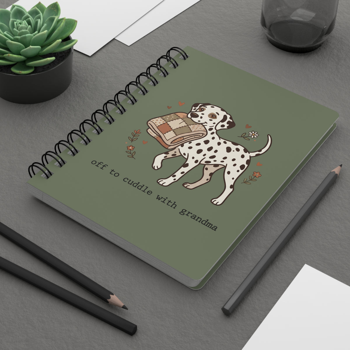 Off To Cuddle Grandma - Spiral Journal - Moos
