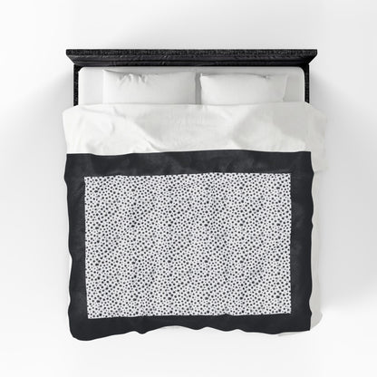 Dalmatian Black Spots Velveteen Plush Blanket