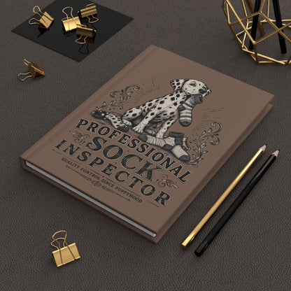 Professional Sock Inspector - Hardcover Journal - Espresso