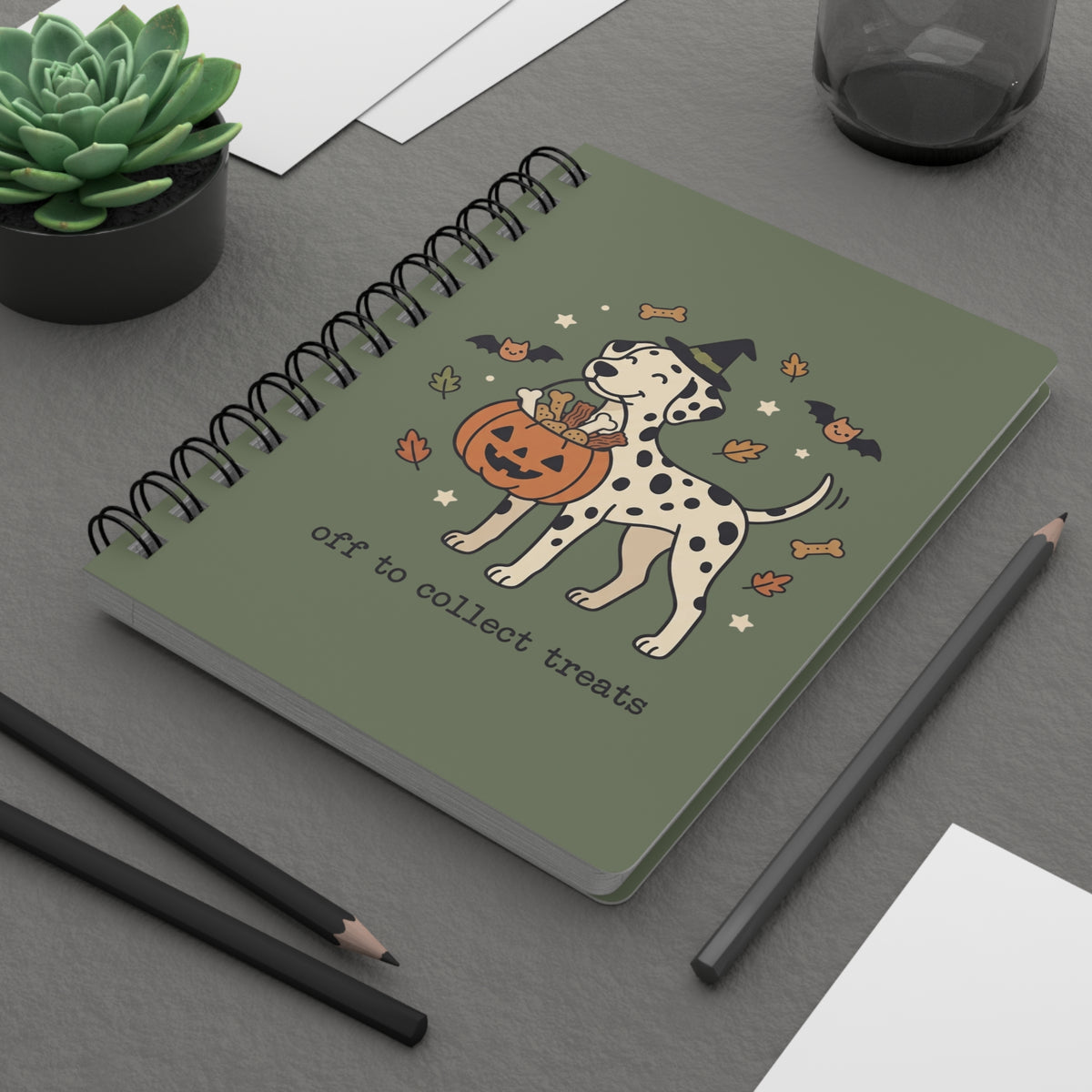 Off To Collect Treats - Spiral Journal - Moos