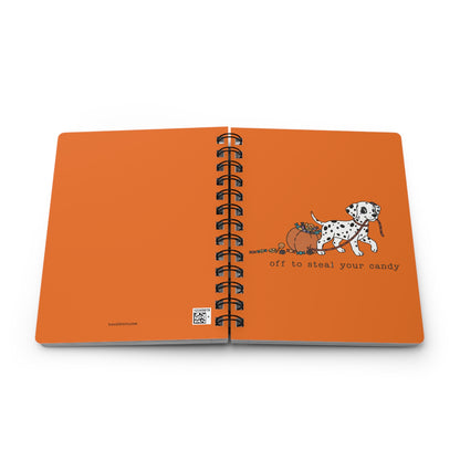 Off To Steal Your Candy - Spiral Journal - Orange