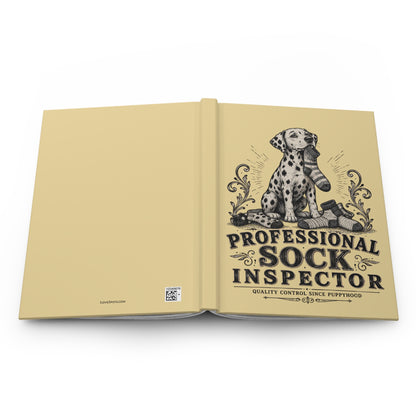 Professional Sock Inspector - Hardcover Journal - Butter