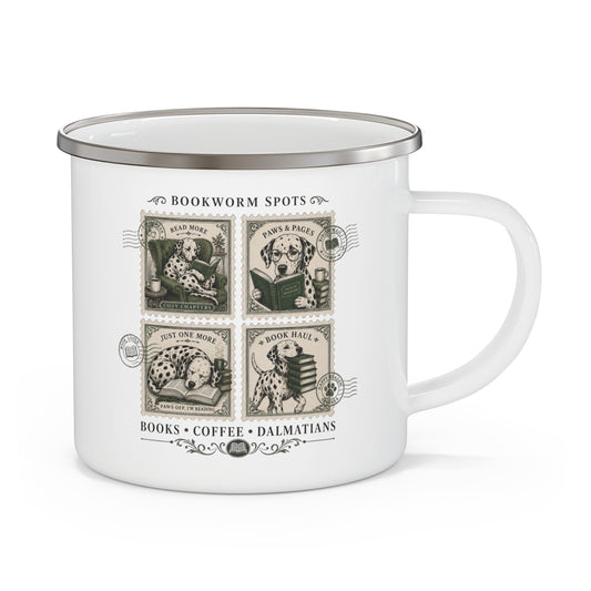 Bookworm Spots - Enamel Mug 12oz