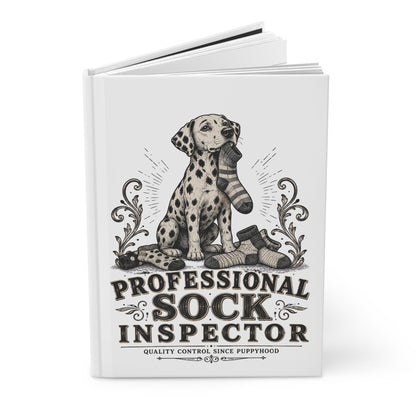 Professional Sock Inspector - Hardcover Journal - White