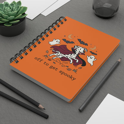 Off To Get Spooky - Spiral Journal - Orange