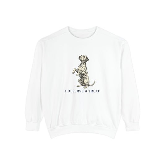 I Deserve A Treat - Comfort Colors 1566 Crewneck Sweatshirt