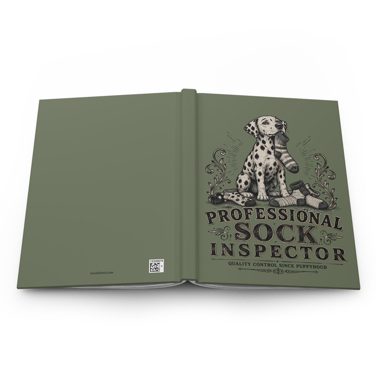 Professional Sock Inspector - Hardcover Journal - Moos