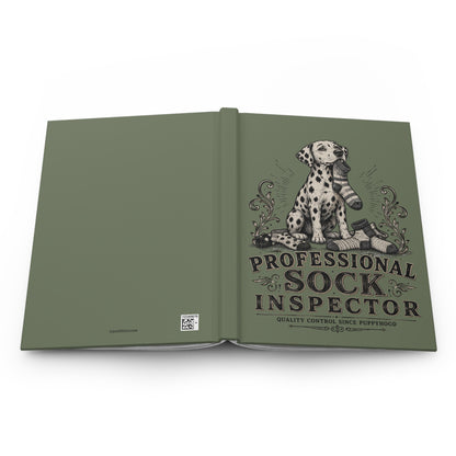 Professional Sock Inspector - Hardcover Journal - Moos