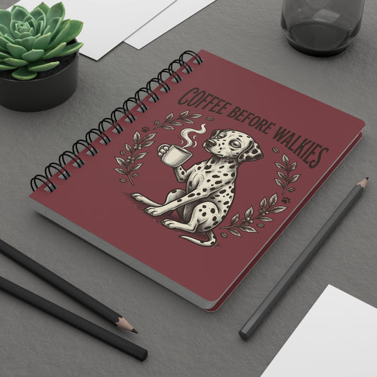 Coffee Before Walkies - Spiral Journal - Chili