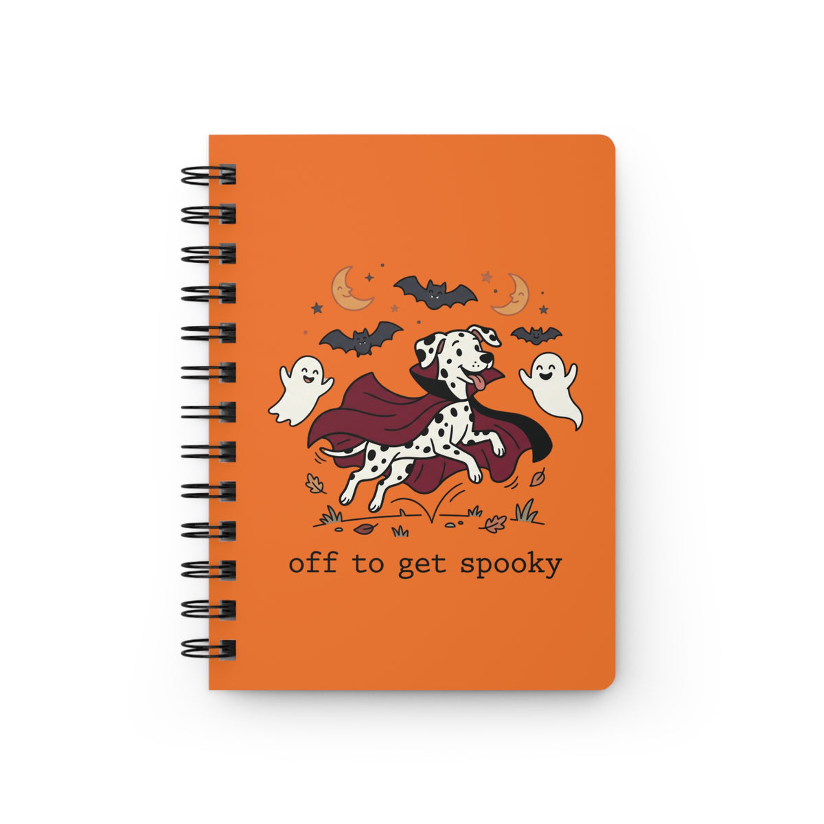 Off To Get Spooky - Spiral Journal - Orange