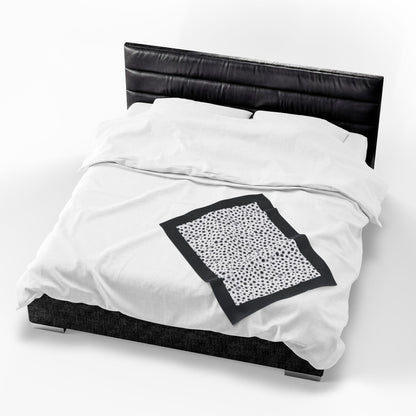 Dalmatian Black Spots Velveteen Plush Blanket