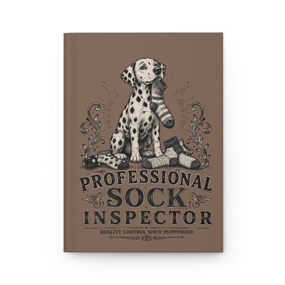 Professional Sock Inspector - Hardcover Journal - Espresso