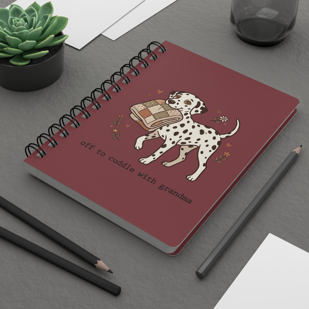 Off To Cuddle Grandma - Spiral Journal - Chili