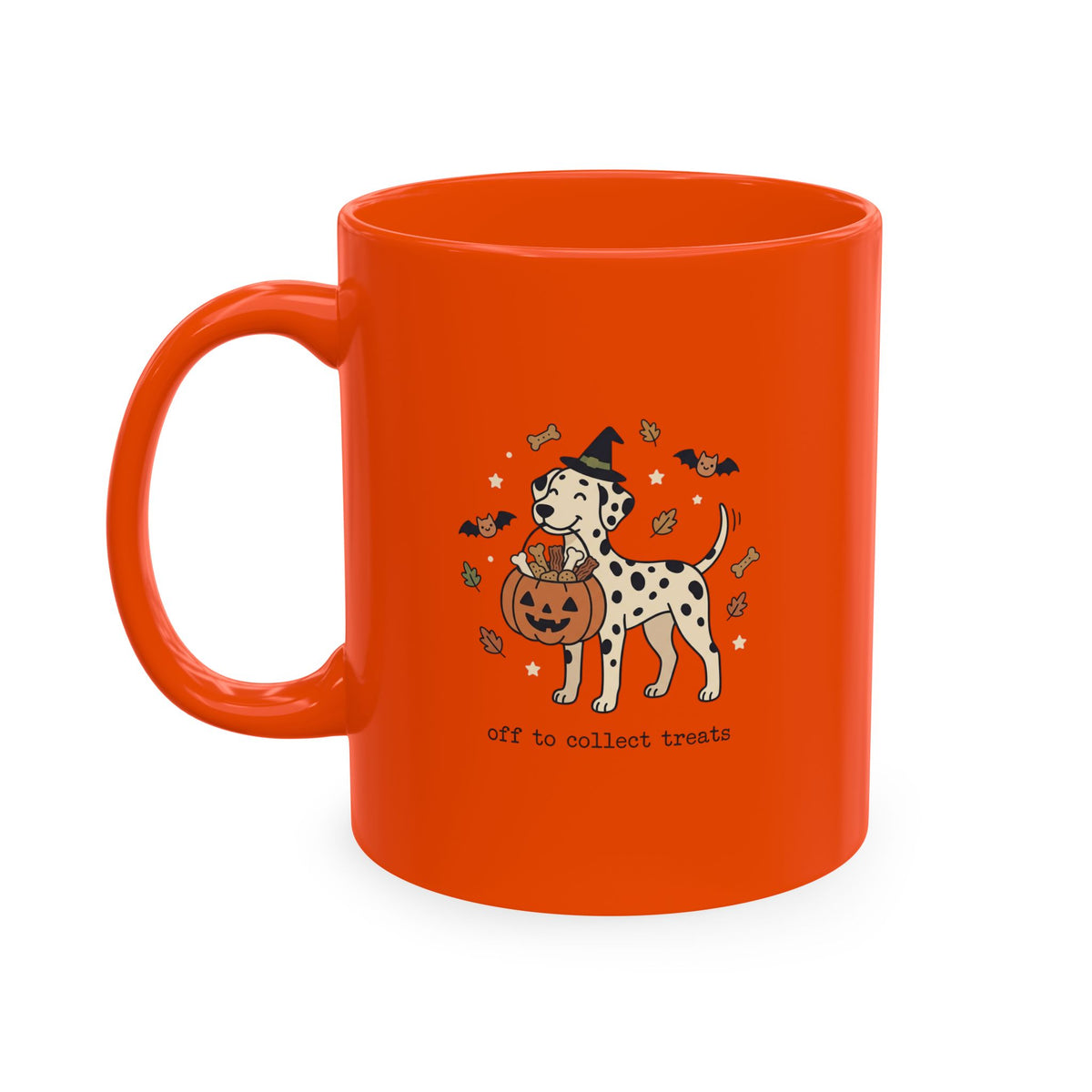 Off To Collect Treats -  Ceramic Mug  11oz - Orange