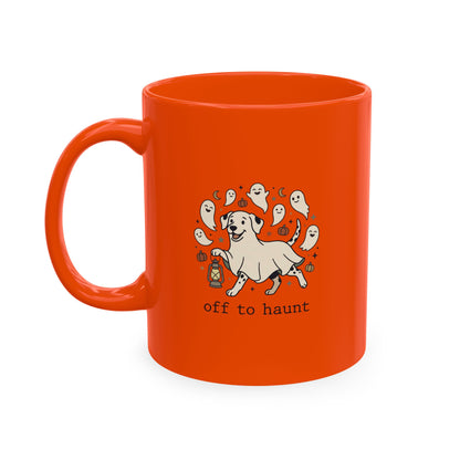 Off To Stir Haunt -  Ceramic Mug  11oz - Orange