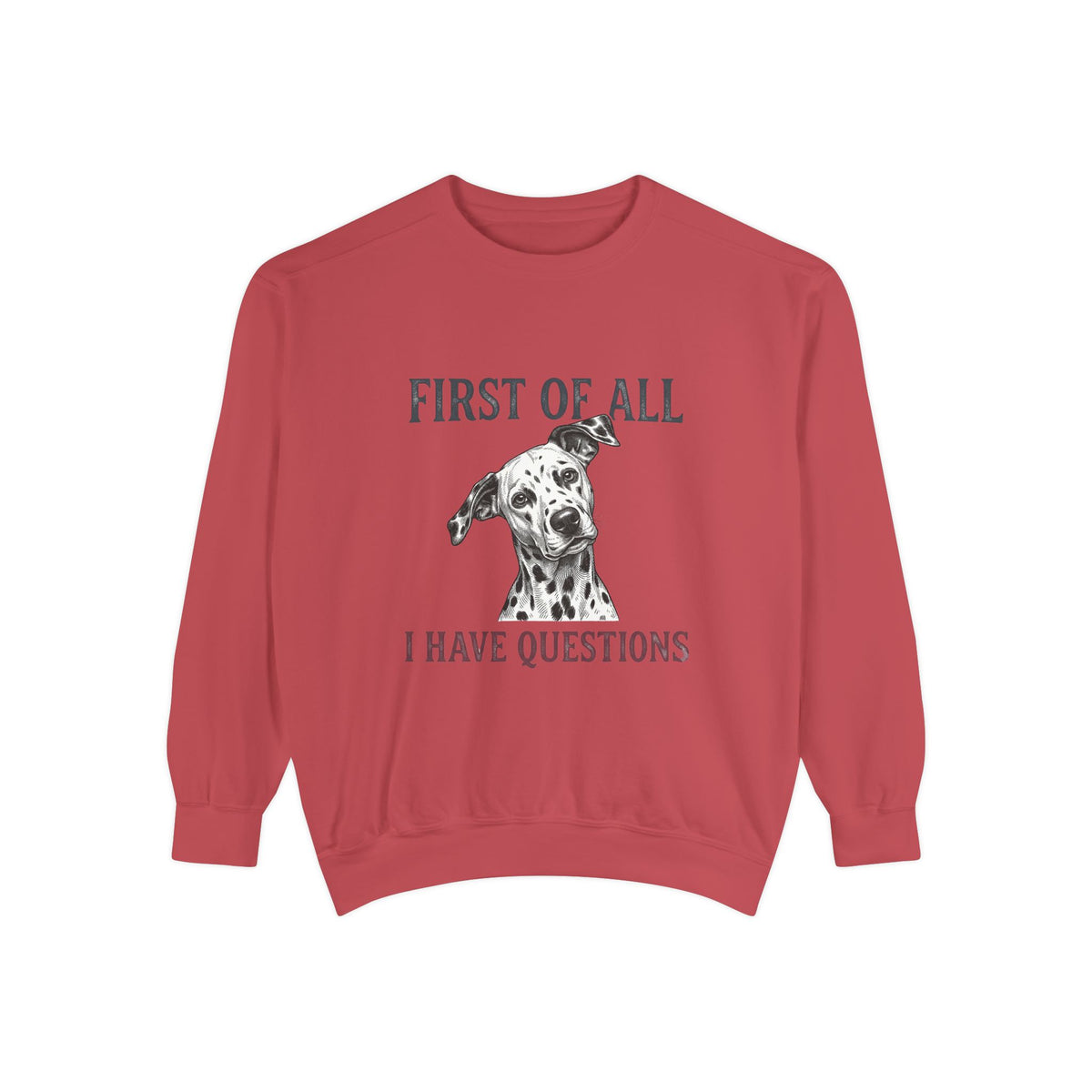 First of All I Have Questions - Comfort Colors 1566 Crewneck Sweatshirt