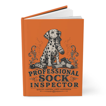 Professional Sock Inspector - Hardcover Journal - Orange