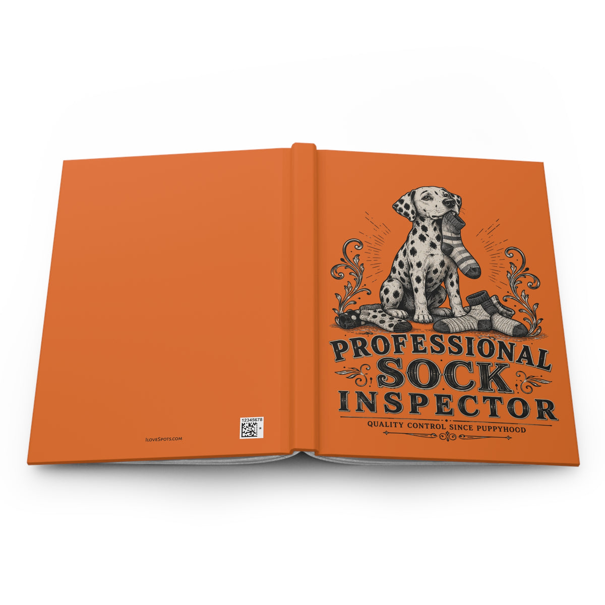 Professional Sock Inspector - Hardcover Journal - Orange
