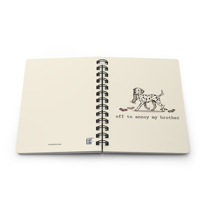 Off To Annoy My Brother - Spiral Journal - Ivory