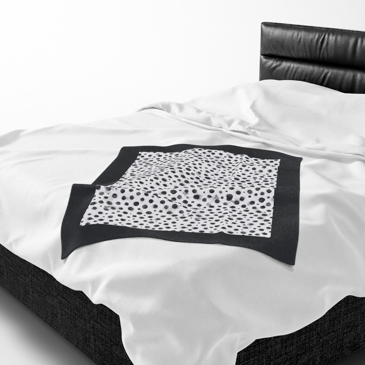 Dalmatian Black Spots Velveteen Plush Blanket