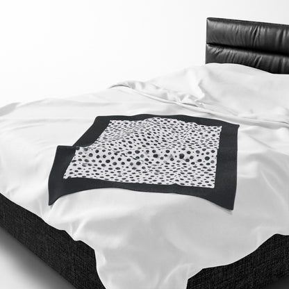 Dalmatian Black Spots Velveteen Plush Blanket