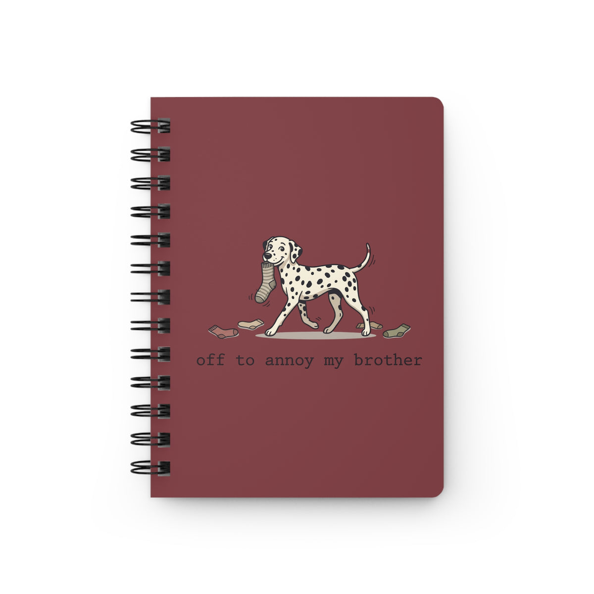 Off To Annoy My Brother - Spiral Journal - Chili