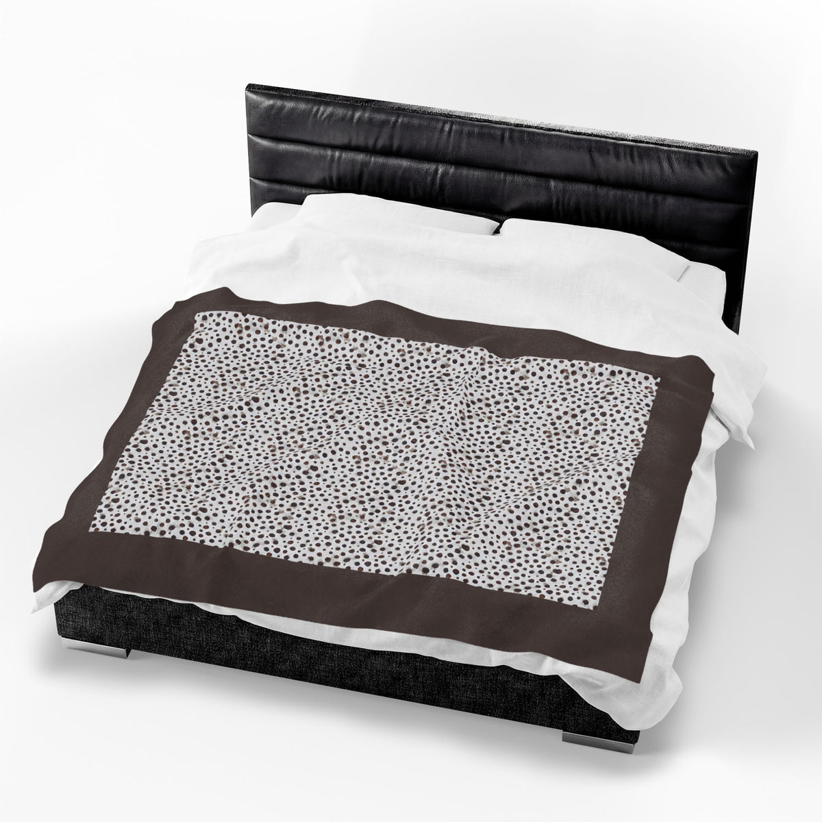 Dalmatian Liver Brown Spots Velveteen Plush Blanket