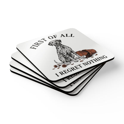 First of All I Regret Nothing - Corkwood Coaster Set