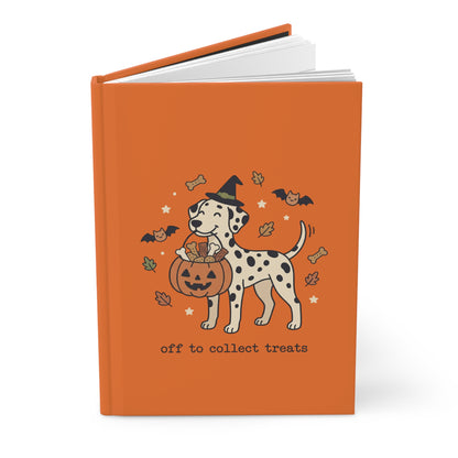 Off To Collect Treats - Hardcover Journal - Orange