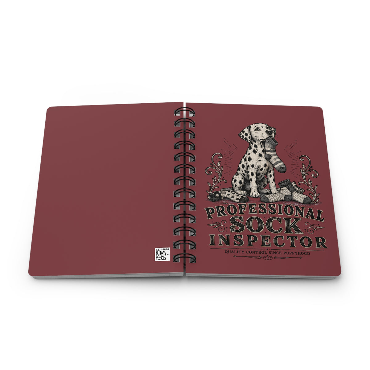 Professional Sock Inspector - Spiral Journal - Chili