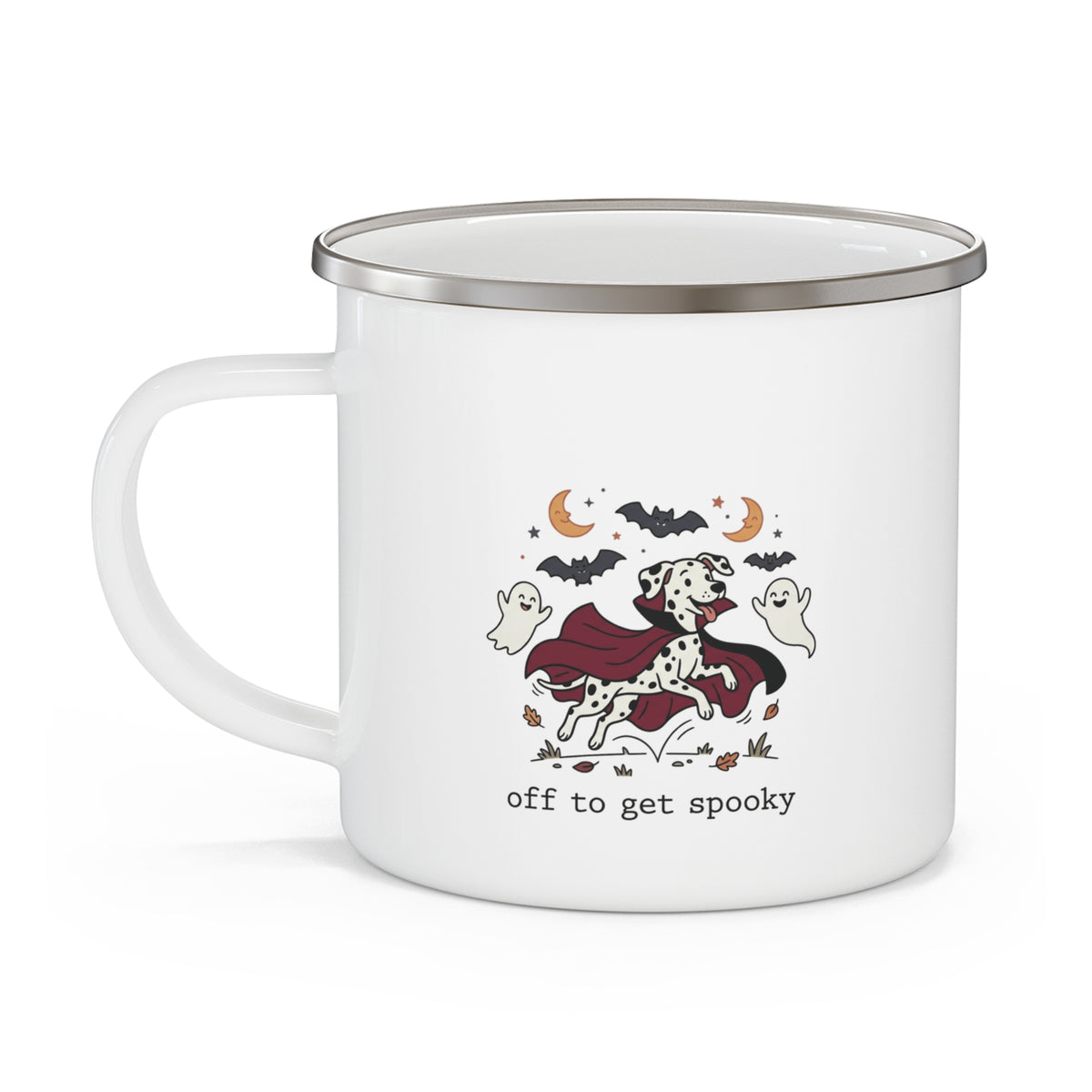 Off To Get Spooky -  Enamel Mug 12oz