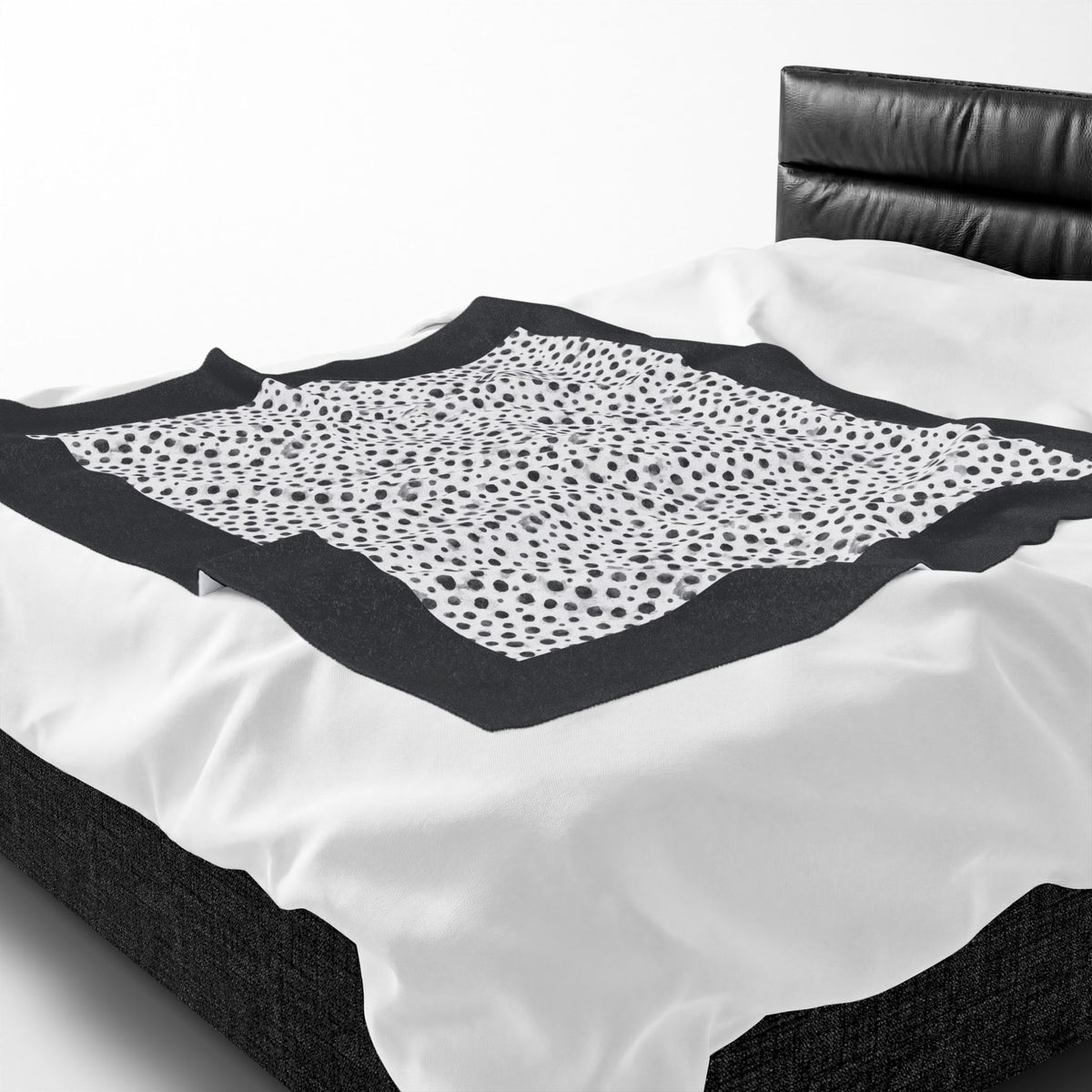 Dalmatian Black Spots Velveteen Plush Blanket